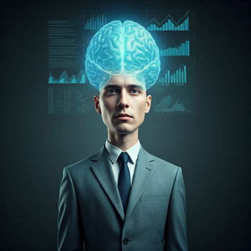 Measurable Pillar Meme: A character with glowing brain and charts, representing data-driven insights