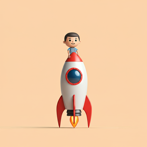 Character on rocket ship - My boss watching me actually get work done
