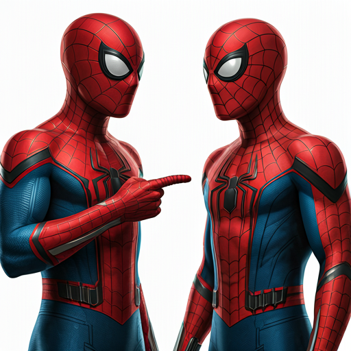 Two Spiderman pointing at each other meme