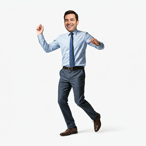 Dancing happy office worker meme